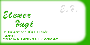 elemer hugl business card